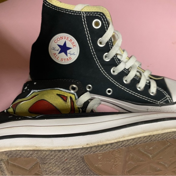 Converse Superhero High-Top Sneakers - Black and Multicolor - Picture 4 of 7